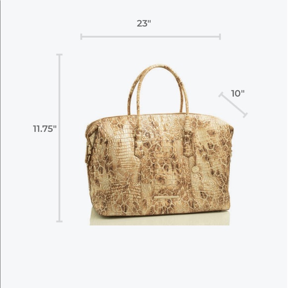 NWT BRAHMIN MelbourneCollection Crocodile TRVL Bag - Picture 3 of 9